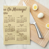 Uw Photo Tea Towel Calendar Theedoek (Quarter Fold)