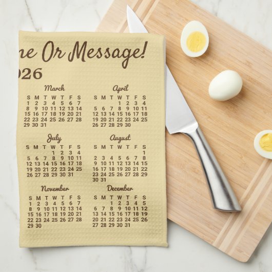 Uw Photo Tea Towel Calendar Theedoek (Quarter Fold)