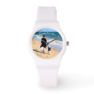 Uw Photo Watch Gift met aangepaste tekst Horloge