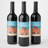 Uw Photo Wine Bottle Label met aangepaste tekst Wijn Etiket (Flessen)
