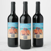 Uw Photo Wine Label met QR-code en aangepaste teks Wijn Etiket (Flessen)