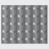 Uw PhotoMemorial / Elke Jubileum zilverachtige har Cadeaupapier (Vlak)