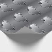 Uw PhotoMemorial / Elke Jubileum zilverachtige har Cadeaupapier (Hoek)