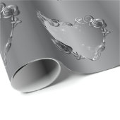 Uw PhotoMemorial / Elke Jubileum zilverachtige har Cadeaupapier (Rol Hoek)