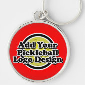 Uw Pickleball Logo Sleutelhanger (Voorkant)