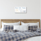 Uw plaats of familienaam Latitude en Lengtegraad Canvas Afdruk (Insitu (Slaapkamer))