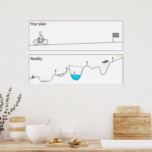 Uw plan VS Reality Poster (Keuken)