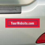 Uw politieke website, rood bumpersticker (Op auto)