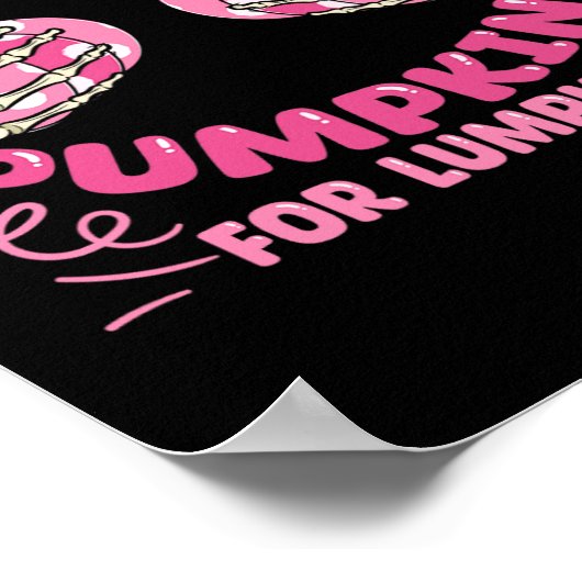 Uw pompoenen Borstkanker Bewustzijn Halloween Poster (Hoek)