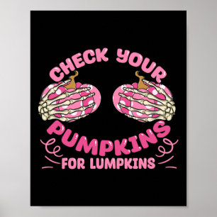 Uw pompoenen Borstkanker Bewustzijn Halloween Poster