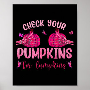 Uw pompoenen voor Lumpkins Skeleton Hand Halloween Poster