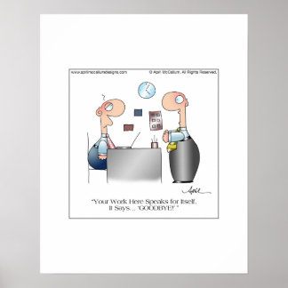 UW Poster VAN HET WERK tegen April McCallum