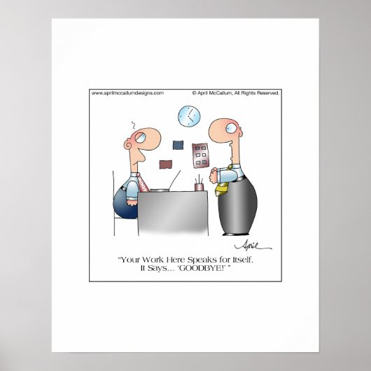 UW Poster VAN HET WERK tegen April McCallum (Voorkant)