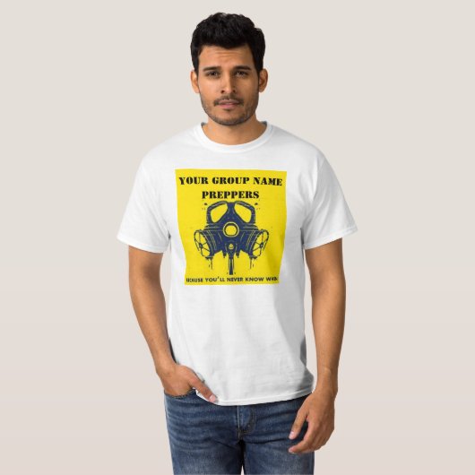 UW PREPPER GROEPEN NAAM T-SHIRT (Voorkant volledig)