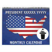 Uw President naam met foto 2025 Maandelijks Kalender (Hoes)