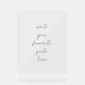 Uw prijsopgave acryl bord (Voorkant)