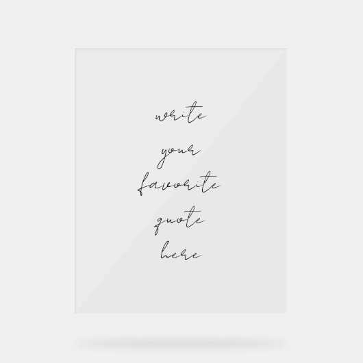 Uw prijsopgave acryl bord (Voorkant)