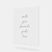 Uw prijsopgave acryl bord (Hoek)