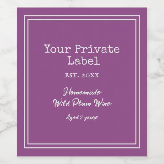  Uw Private Label Thuisgemaakte Wilde Pruimenwijn  Wijn Etiket (Enkel label)