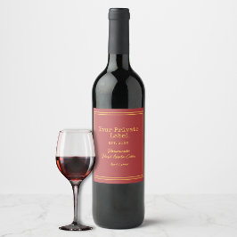 Uw privé-label zelfgemaakte harde appelcider wijn etiket