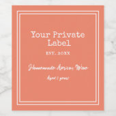 Uw privélabel Homemade Abrikozenwijn Wijn Etiket (Enkel label)