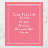 Uw privélabel Homemade Watermeloen Wijn Wijn Etiket (Enkel label)