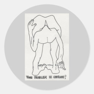 Uw probleem is duidelijk! -Stickers Ronde Sticker