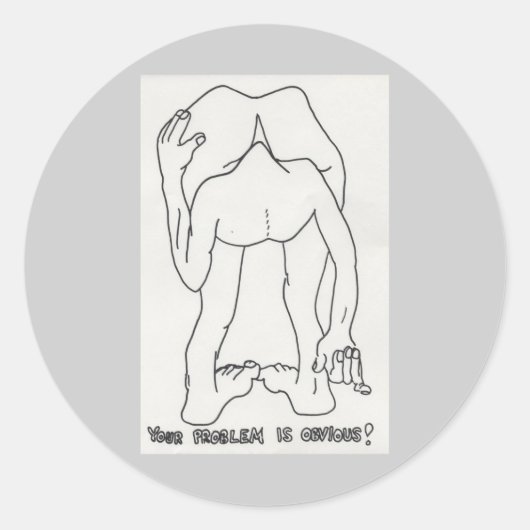 Uw probleem is duidelijk! -Stickers Ronde Sticker (Voorkant)