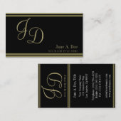 Uw professionele Fancy zwarte/gouden strepen Visitekaartje (Voorkant / Achterkant)