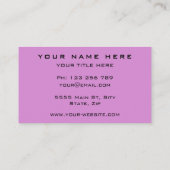 Uw professionele sjabloon voor uw visitekaartje (Achterkant)