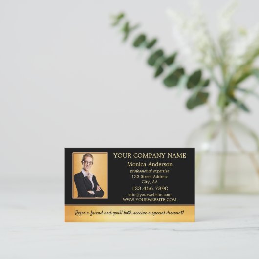 Uw professionele verwijzing naar Foto's Visitekaartje (Staand voorkant)