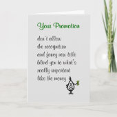 Uw promotie - een grappig gedicht van Gefeliciteer Kaart (Voorkant)