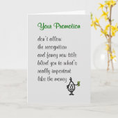 Uw promotie - een grappig gedicht van Gefeliciteer Kaart (Gele Bloem)