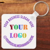 Uw promotiemaand Sleutelhanger met Logo en tekst (Achterkant)