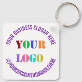 Uw promotiemaand Sleutelhanger met Logo en tekst (Achterkant)