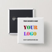 Uw promotionele zakelijke Logo Button voorbeeld (Voorkant /achterkant)