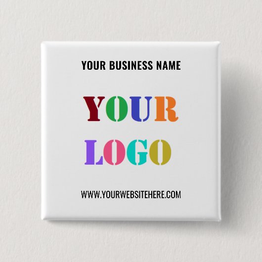 Uw promotionele zakelijke Logo Button voorbeeld (Voorkant)