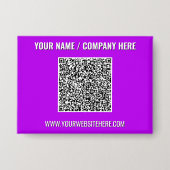 Uw Promotionele Zakelijke QR-code Knoppen Sjabloon Button (Voorkant)