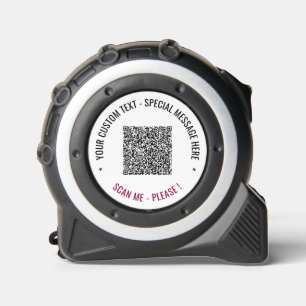 Uw QR-code Aangepaste Sjabloon voor tekstmeetlint Rolmaat