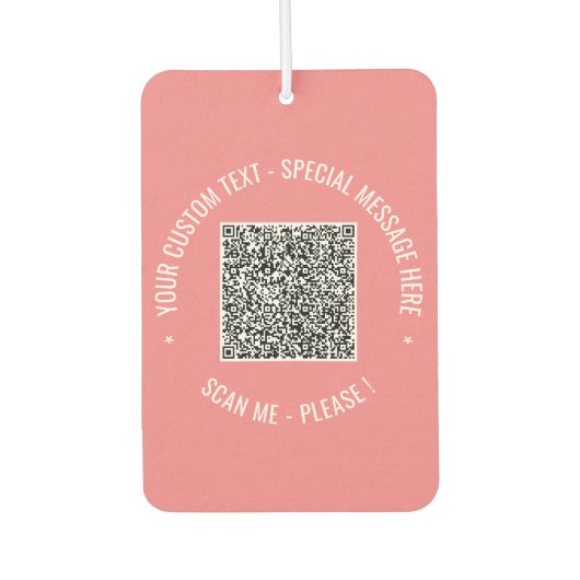 Uw QR-code Aangepaste tekst Auto Luchtverfrisser V (Voorkant)