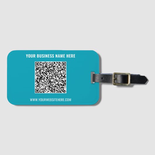 Uw QR-code Aangepaste tekst Bagagelabel Kleuren ki (Voorkant (horizontaal))