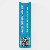 Uw QR-code Aangepaste tekst banner Kies kleur (Verticaal)