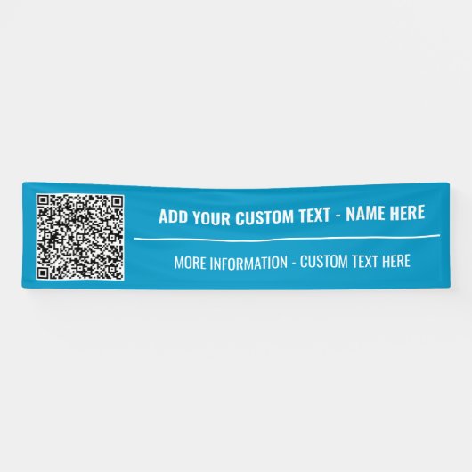 Uw QR-code Aangepaste tekst banner Kies kleur (Horizontaal)