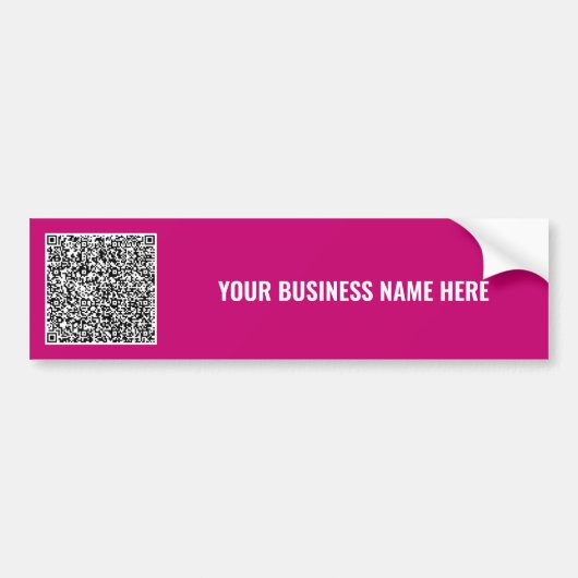 Uw QR-code aangepaste tekst Bumpersticker Sjabloon (Voorkant)