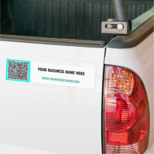Uw QR-code aangepaste tekst bumpersticker sjabloon