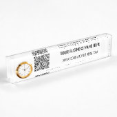 Uw QR-code Aangepaste Tekst Bureaublad Naambord Vo
