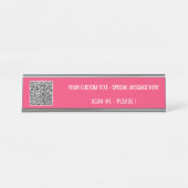 Uw QR-code Aangepaste Tekst Bureaunaamplaat Voorbe Bureau Naambordje (Voorkant)