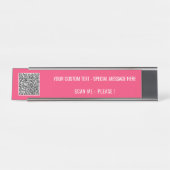 Uw QR-code Aangepaste Tekst Bureaunaamplaat Voorbe Bureau Naambordje (Voorkant)