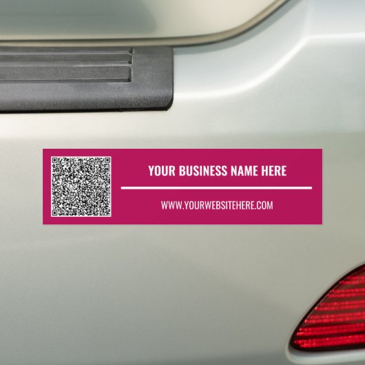 Uw QR-code aangepaste tekst Business Bumpersticker (Op auto)