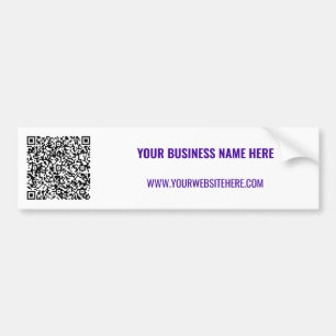 Uw QR-code aangepaste tekst Business Bumpersticker